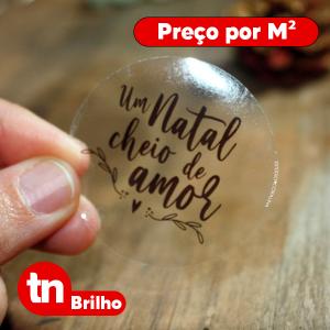 Adesivo Transparente Vinil Transparente  4x0 Brilho Sem acabamento 